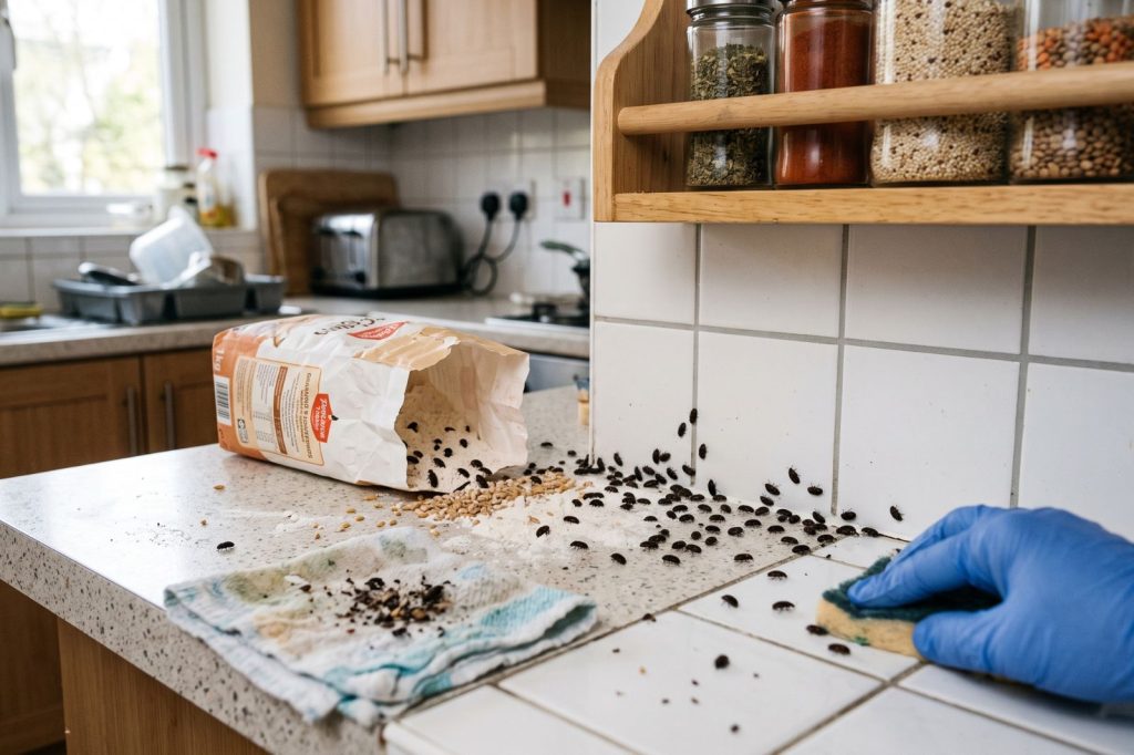 kleine schwarze käfer in wohnung